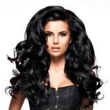 Beautiful Brunette Woman With Long Black Hair Royalty Free Stock Photos Beautiful Brunette Woman With Long Black Hair Royalty Free Stock Photos