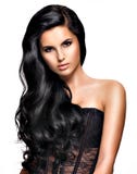 Beautiful Brunette Woman With Long Black Hair Royalty Free Stock Photography Beautiful Brunette Woman With Long Black Hair Royalty Free Stock Photography
