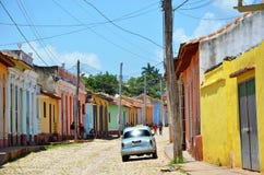 Beautiful cars of Cuba, streets of Trinidad stock image Beautiful cars of Cuba, streets of Trinidad stock image