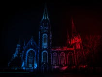 Beautiful Catholic cathedral on background. royalty free stock images Beautiful Catholic cathedral on background. royalty free stock images
