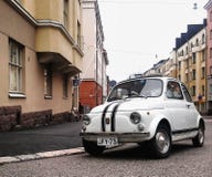 Beautiful city and little car royalty free stock image Beautiful city and little car royalty free stock image