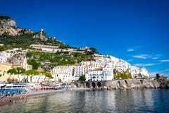 Beautiful cityscape and famous stunning resort of Amalfi,Campania region,Italy stock images Beautiful cityscape and famous stunning resort of Amalfi,Campania region,Italy stock images
