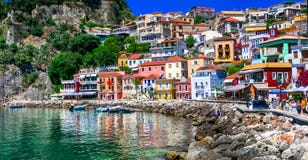 Beautiful colorful coastal town Parga in Greece ,Epirus