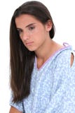 beautiful crying girl gown hospital teen στοκ εικόνες beautiful crying girl gown hospital teen στοκ εικόνες