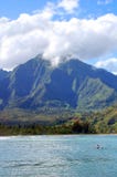 Beautiful Emerald Mountains Over Hanalei Bay stock photography Beautiful Emerald Mountains Over Hanalei Bay stock photography