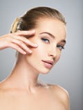 Beautiful face of young woman with perfect skin royalty free stock image Beautiful face of young woman with perfect skin royalty free stock image