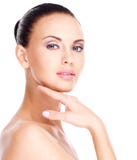 Beautiful face of the young pretty woman with fresh skin royalty free stock photo Beautiful face of the young pretty woman with fresh skin royalty free stock photo