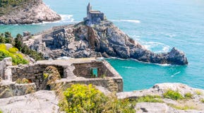 Beautiful fisherman town of Portovenere near Cinque Terre, La Spezia, Liguria, Italy stock photography Beautiful fisherman town of Portovenere near Cinque Terre, La Spezia, Liguria, Italy stock photography