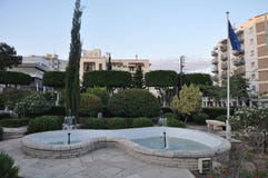 The beautiful Garden at Archaeological Museum of the Limassol Cyprus