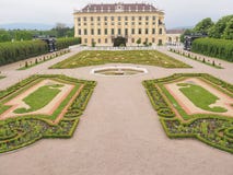 Schoenbrunn Palace in Vienna , Austria . May 2016. royalty free stock images Schoenbrunn Palace in Vienna , Austria . May 2016. royalty free stock images
