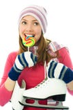 Beautiful Girl Goind Ice-skating Royalty Free Stock Image Beautiful Girl Goind Ice-skating Royalty Free Stock Image