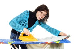 Beautiful Girl Ironing Clothes Stock Image Beautiful Girl Ironing Clothes Stock Image