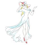 Beautiful girl in a summer dress stock illustration Beautiful girl in a summer dress stock illustration