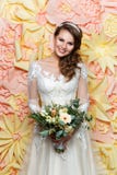 Beautiful girl in wedding gown royalty free stock photography Beautiful girl in wedding gown royalty free stock photography