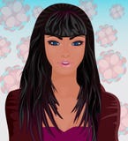 Beautiful Girl With Long Black Hair Stock Photo Beautiful Girl With Long Black Hair Stock Photo