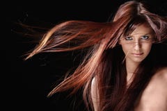 Beautiful Girl With Red Hair Stock Image