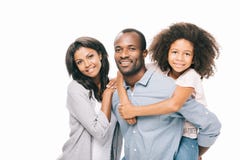 beautiful happy african american family with one child smiling at camera stock photography beautiful happy african american family with one child smiling at camera stock photography