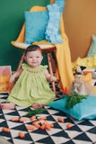 Beautiful happy little girl in the studio stock images Beautiful happy little girl in the studio stock images
