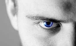 Beautiful human man, guy, face eye, macro, close up blue royalty free stock image Beautiful human man, guy, face eye, macro, close up blue royalty free stock image