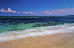 Beautiful landscape with sea waves on the beach royalty free stock photo Beautiful landscape with sea waves on the beach royalty free stock photo