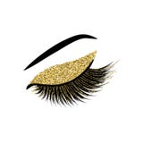 Lashes with glitter vector illustration