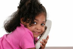 Beautiful Little Girl On Phone Stock Image Beautiful Little Girl On Phone Stock Image