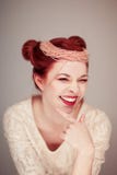 Beautiful little woman princess with funny hairstyle stock image Beautiful little woman princess with funny hairstyle stock image