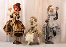 Beautiful Luxury Dolls Ladies At The Masquerade Royalty Free Stock Photography