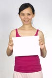 Beautiful Model Holding Blank Sign. Royalty Free Stock Photo Beautiful Model Holding Blank Sign. Royalty Free Stock Photo