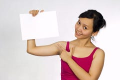 Beautiful Model Holding Blank Sign Stock Photo Beautiful Model Holding Blank Sign Stock Photo
