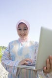 Beautiful Muslim Girls Wearing A Headscarf Royalty Free Stock Photography