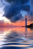 Beautiful Nightly Seascape With Lighthouse Stock Photo Beautiful Nightly Seascape With Lighthouse Stock Photo