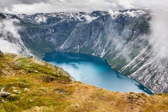 Beautiful norwegian landscape with mountains on the the way to t royalty free stock photo Beautiful norwegian landscape with mountains on the the way to t royalty free stock photo