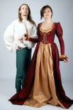Beautiful Pair Of Medieval Costumes Royalty Free Stock Image