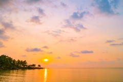 Beautiful paradise island with beach and sea around coconut palm Royalty Free Stock Image Beautiful paradise island with beach and sea around coconut palm Royalty Free Stock Image