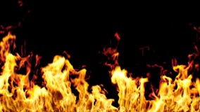 Beautiful Realistic Fire Ignition on Black Background with Alpha Matte. Loop-able Flame 3d Animation with Alpha Mask