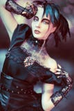 Beautiful, Romantic Gothic Styled Woman Royalty Free Stock Image Beautiful, Romantic Gothic Styled Woman Royalty Free Stock Image
