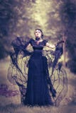 Beautiful, Romantic Gothic Styled Woman Royalty Free Stock Photography Beautiful, Romantic Gothic Styled Woman Royalty Free Stock Photography