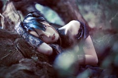Beautiful, Romantic Gothic Styled Woman Stock Photo Beautiful, Romantic Gothic Styled Woman Stock Photo