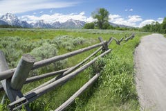 Beautiful Scenic In The Grand Tetons. Royalty Free Stock Photo