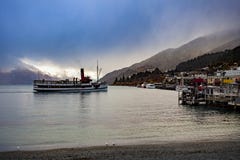 Beautiful scenic of lake wakatipu queenstown new zealand stock photos Beautiful scenic of lake wakatipu queenstown new zealand stock photos