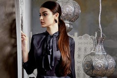 Beautiful sexy woman brunette hair east style arabic morocco Stock Photo Beautiful sexy woman brunette hair east style arabic morocco Stock Photo