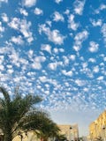a beautiful sky pattern beautifully alined patterns of cloud. stock photo a beautiful sky pattern beautifully alined patterns of cloud. stock photo