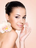 Beautiful Smiling Woman With Healthy Skin Stock Images Beautiful Smiling Woman With Healthy Skin Stock Images