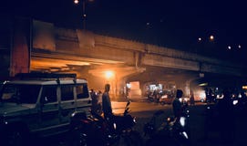 Night life in the streets of Bangalore city unique photograph royalty free stock images Night life in the streets of Bangalore city unique photograph royalty free stock images