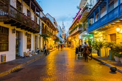 Beautiful streets in Cartagena, Colombia