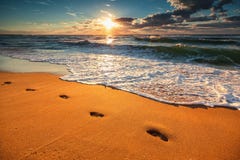 Beautiful Sunrise Over The Sea Royalty Free Stock Image Beautiful Sunrise Over The Sea Royalty Free Stock Image
