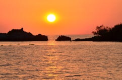Beautiful Sunset Above The Sea Royalty Free Stock Image Beautiful Sunset Above The Sea Royalty Free Stock Image
