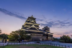 Beautiful sunset at Kumamoto Castle in Kumamoto, Kyushu, Japan. stock image Beautiful sunset at Kumamoto Castle in Kumamoto, Kyushu, Japan. stock image
