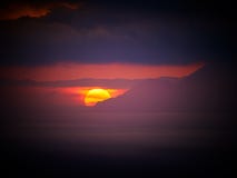 Beautiful sunset on the Lipari island with Alicudi and Filicudi islands in sight, Aeolian islands, Sicily, Italy Stock Image Beautiful sunset on the Lipari island with Alicudi and Filicudi islands in sight, Aeolian islands, Sicily, Italy Stock Image